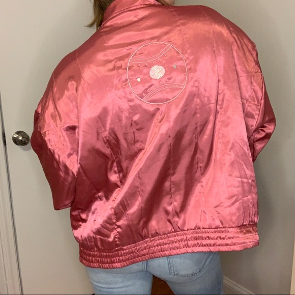 Amazing Vintage Pink 80s embroidered Jacket - Picture 3 of 8